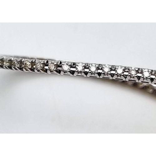 362 - An 18k White Gold Tennis Bracelet with 1.5ct Brilliant Round Cut Diamonds. Length 18cm, Total Weight... 