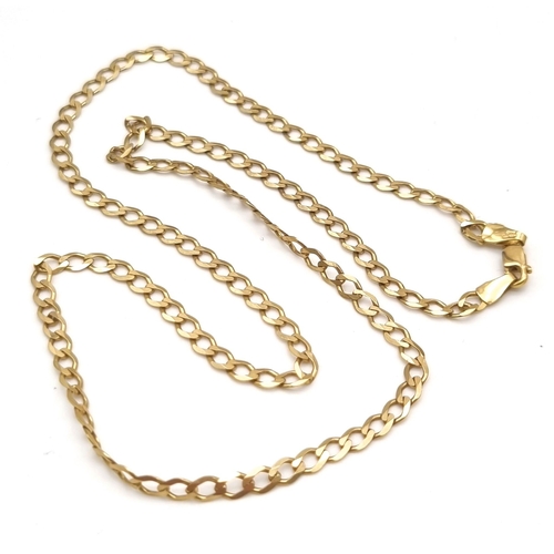 60 - A 9K Yellow Gold Flat Belcher Link Necklace. 46cm. 4.92g