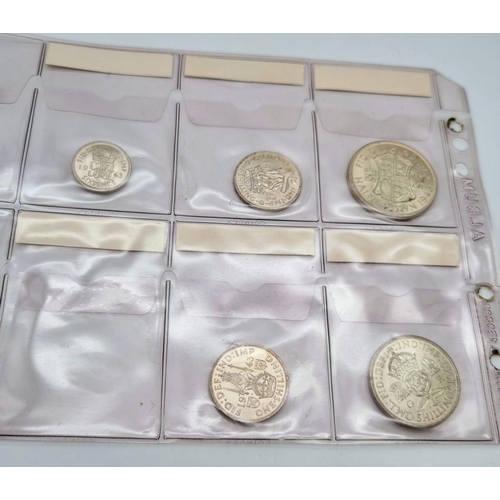 869 - A Selection of Five Silver George VI 1943 English Uncirculated Coins. Please see photos for finer de... 