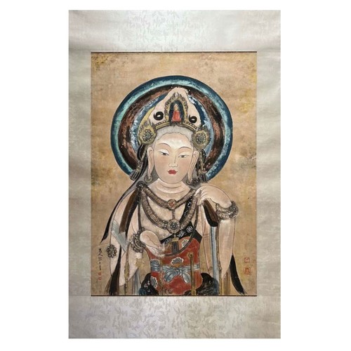 148 - An Interpretation of Buddha: Chinese ink and Watercolour on paper - Attributed to Zhang Daqian, one ... 