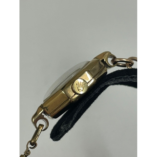 134 - Vintage 9ct gold Rolex Tudor ladies watch , sold as found