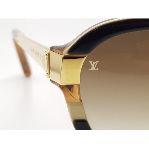 241 - LOUIS VUITTON Sunglasses. Cat Eye Brown/Cream. Style No. Z0487W. Comes with the Original Dustbag and... 