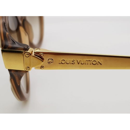 241 - LOUIS VUITTON Sunglasses. Cat Eye Brown/Cream. Style No. Z0487W. Comes with the Original Dustbag and... 