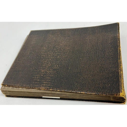 395 - An Antique Large Brown Photo Album Containing 187 Black and White Sepia Prints of Various Scenes and... 