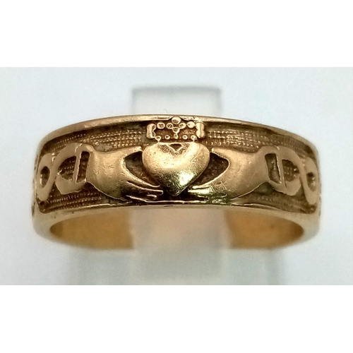 45 - An Antique 18K Yellow Gold Betrothal Ring. Size L 1/2. 3.87g