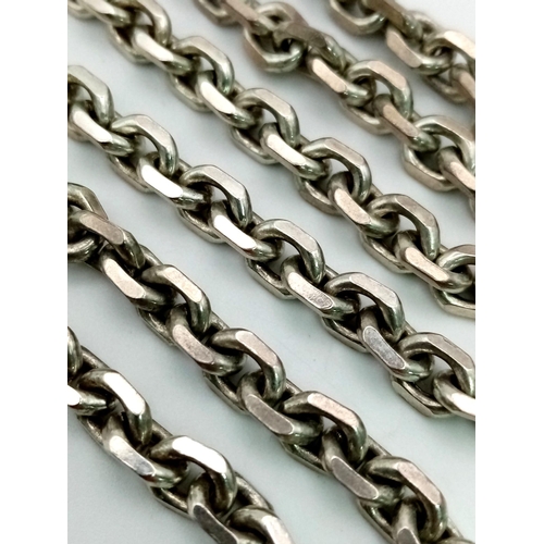 876 - A 925 Silver Chunky Belcher Link Chain. 46cm. 50.6g