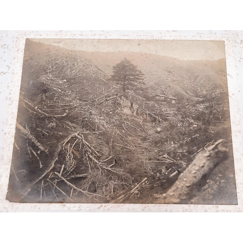 41 - A SET 0F 5 LATE 19TH CENTURY SEPIA PHOTGRAPHS SET IN CARD READY FOR FRAMING DEPICTING RURAL LIFE IN ... 