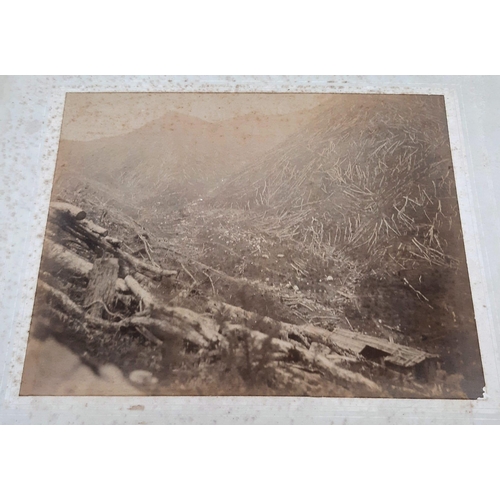 41 - A SET 0F 5 LATE 19TH CENTURY SEPIA PHOTGRAPHS SET IN CARD READY FOR FRAMING DEPICTING RURAL LIFE IN ... 