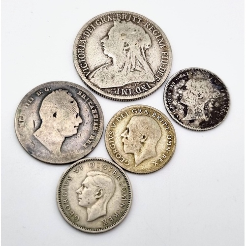 589 - A Job Lot of Pre 1947 UK Silver Coins. Please see photos for conditions. 296g total weight.