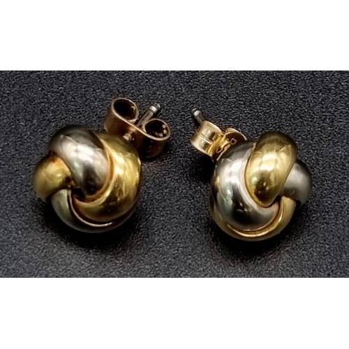 1021 - A Selection of Three Different Pairs of 9K Gold Earrings. 3.2g total weight.