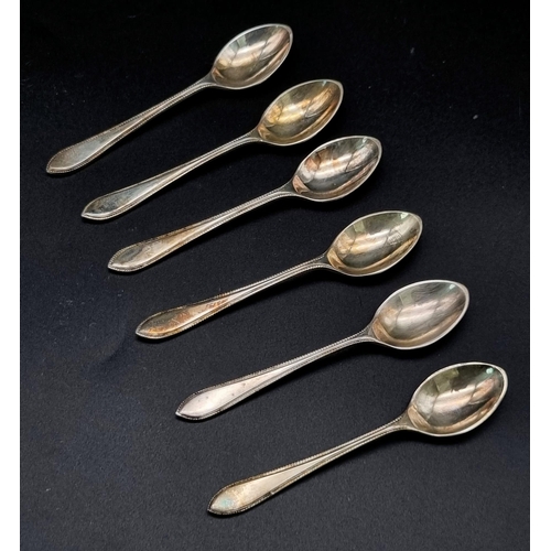 945 - A Set of Six Antique Mappin and Webb Silver Plate Teaspoons in their Original Case.