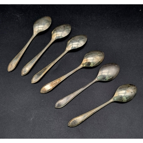 945 - A Set of Six Antique Mappin and Webb Silver Plate Teaspoons in their Original Case.