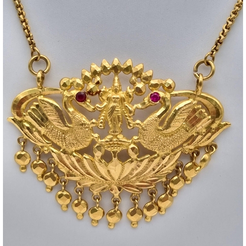 106 - A Mixed High Karat Gold Lot to Include: 2 x 18k gold bangles - 15.86g total weight. A necklace with ... 