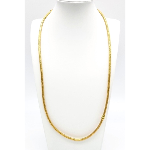 162 - An Elaborate 21k Yellow Gold Long Thali Chain. 56cm. 94.7g. Ref: 3 - 11080.