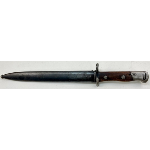 362 - An Antique Siamese Type 46 Bayonet and Scabbard for the Type 46 Rifle. Ricasso markings translate to... 