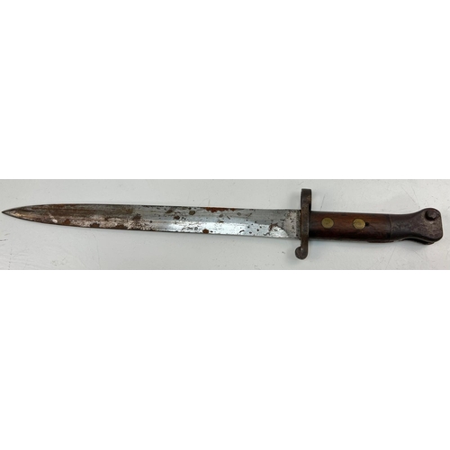 806 - An Antique Wilkinson of London Bayonet. Markings of 35W, 98E, 10 93 on blade. No scabbard. Blade len... 