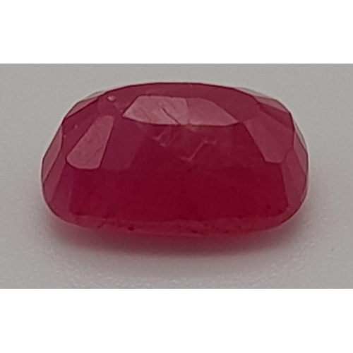 759 - A 3.92ct Unheated Natural Ruby (Manik) in a Cushion mix shape. Comes with GLI certificate.