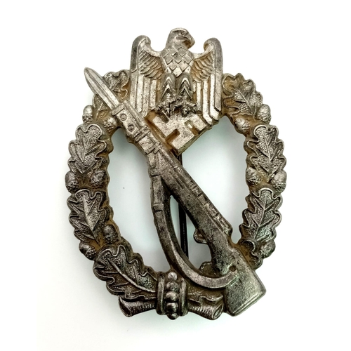 381 - 3 rd Reich Mid War Solid Back Infantry Assault Badge.