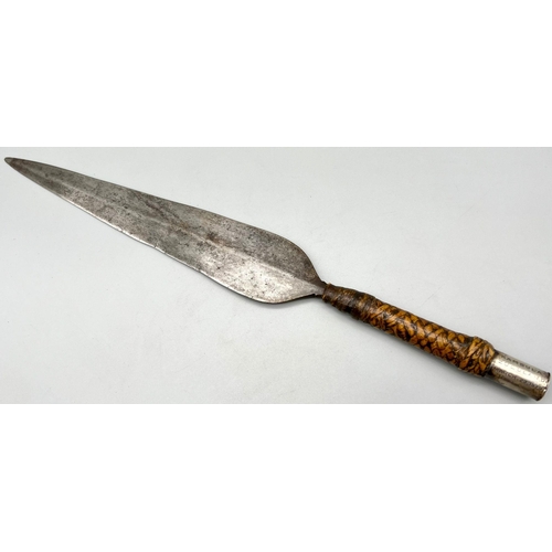 123 - Anglo Zulu War Period. Genuine Zulu stabbing spear head from the battle of Kambula. March 29 th 1879... 