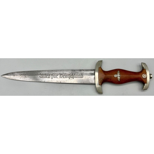 40 - 3 rd Reich NSKK Dagger – Ground Rohm Blade. Maker: E. P&S Solingen. The letter “O” stamped on th... 