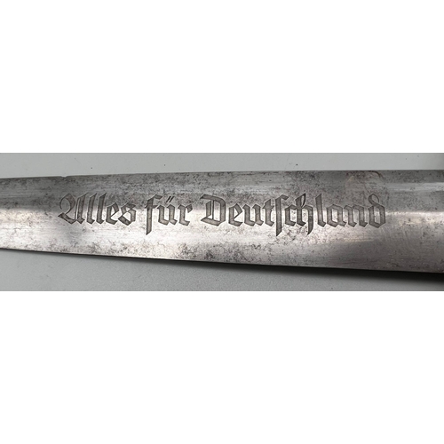 40 - 3 rd Reich NSKK Dagger – Ground Rohm Blade. Maker: E. P&S Solingen. The letter “O” stamped on th... 