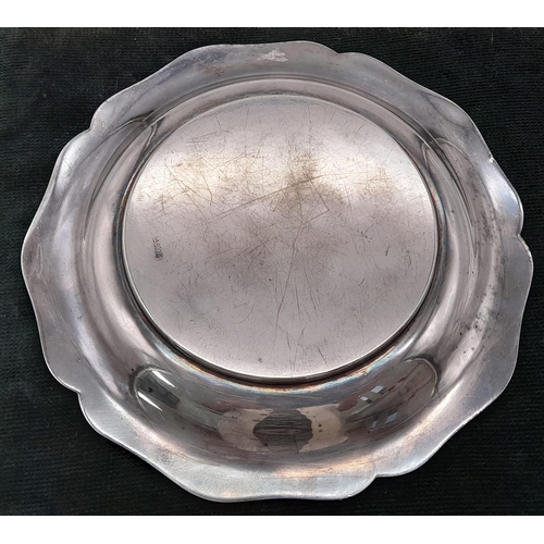 66 - German .800 Silver Hallmarked Dish in original case, Hand engraved “With Best Wishes for Christmas a... 