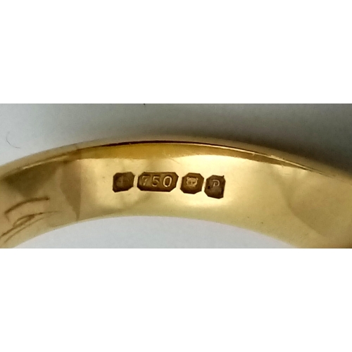 546 - An 18K Yellow Gold Signet Ring. Size L. 9.85g. Ref: 3631.