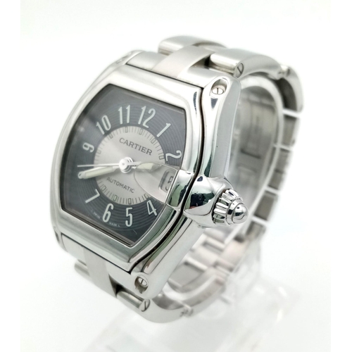 458 - A Cartier Roadster Model 2510 Gents Automatic Watch. Stainless steel strap and case - 36mm. Two tone... 