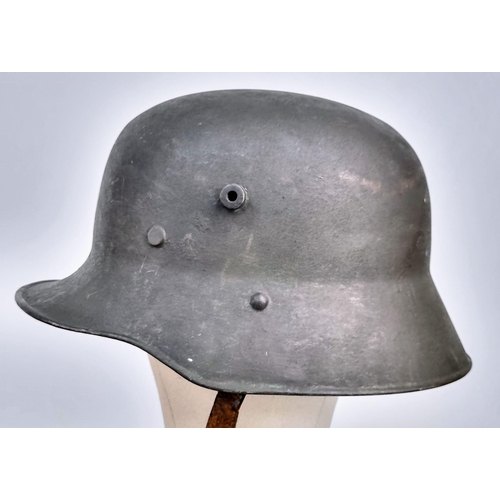 26 - WW1 German M18 Stahlhelm Helmet and Liner.