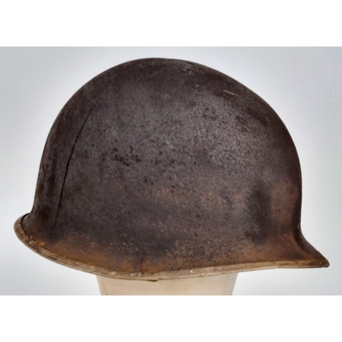 372 - WW2 US 3 rd Infantry Division Fixed Bale Helmet found in NR Fedala North Africa “Operation Torch”.