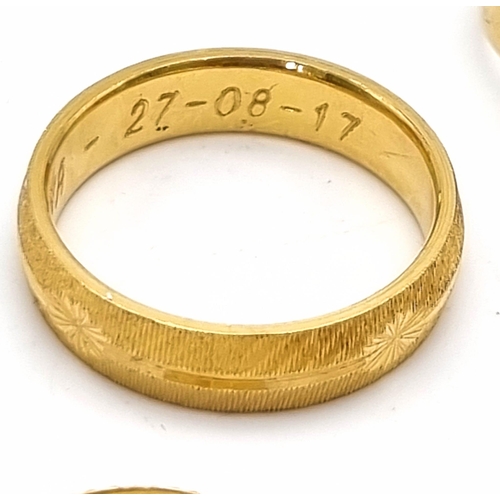 110 - A Mixed Gold Lot to Include: A 22K yellow gold selection of 10 bangles - 103.7g total weight - A/F. ... 