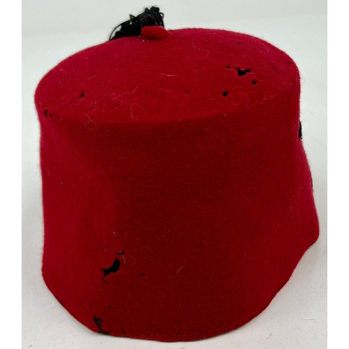 165 - RARE 3 rd Reich Red Fez. Worn by Bosnian Muslims of the 13 th and 23 rd SS “Handscar” divisions figh... 