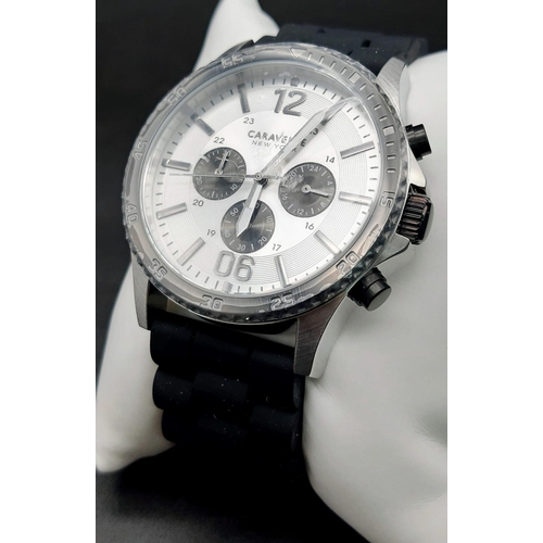 479 - A Caravelle of New York Chronograph Watch. 42mm case. Quartz movement. As new, in working order in o... 