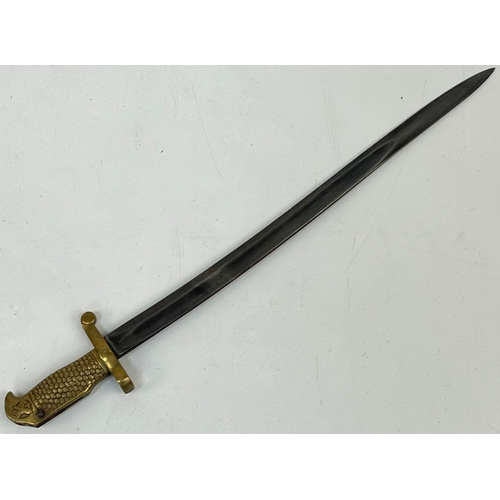 633 - 1870 Model US Navy Yataghan Bladed Bayonet.