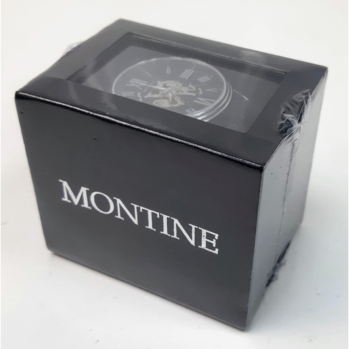 940 - A Montine Skeleton Dial Watch. 40mm dial. Automatic. As new, in box, wrapped.