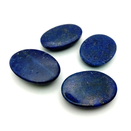 403 - 203.30 Ct Cabochon Best quality Lapis Lazuli Gemstones Lot of 4 Pcs