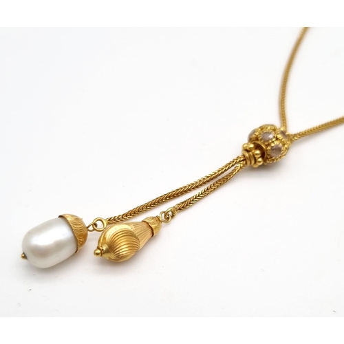 863 - A 22K Yellow Gold Necklace and Name Pendant - Helps if your name is Sinthu - 5cm and 40cm and a 22K ... 