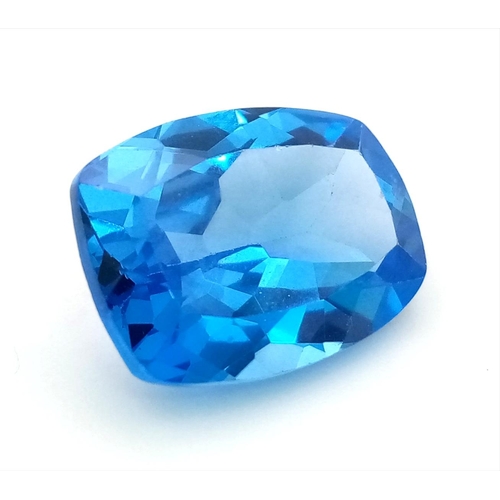 894 - A Wonderfully Faceted Blue-Coloured Gemstone with Analysis Report - stating it as an 11.1ct blue aqu... 