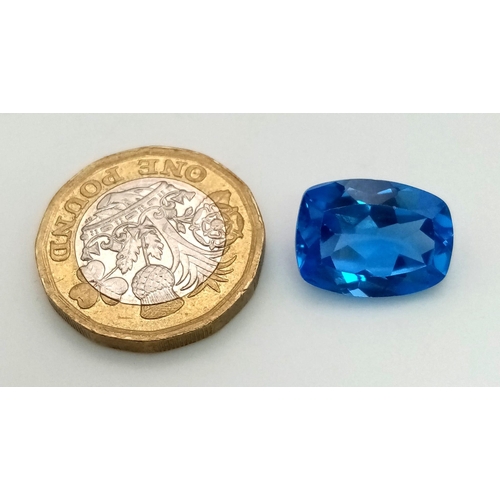 894 - A Wonderfully Faceted Blue-Coloured Gemstone with Analysis Report - stating it as an 11.1ct blue aqu... 