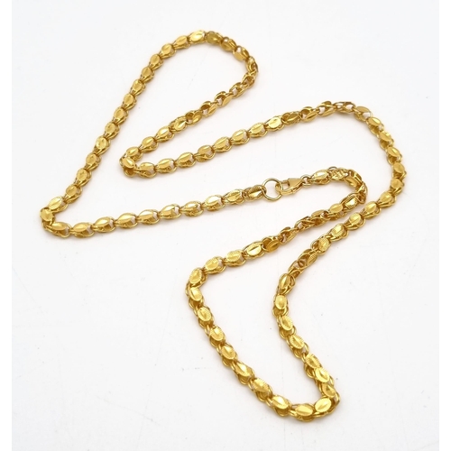 915 - A 21k Yellow Gold Link Necklace. 44cm. 10.35g. ref: 3708