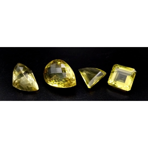 984 - A lot of 79.55 Ct Faceted Natural Lemon Quartz Gemstones