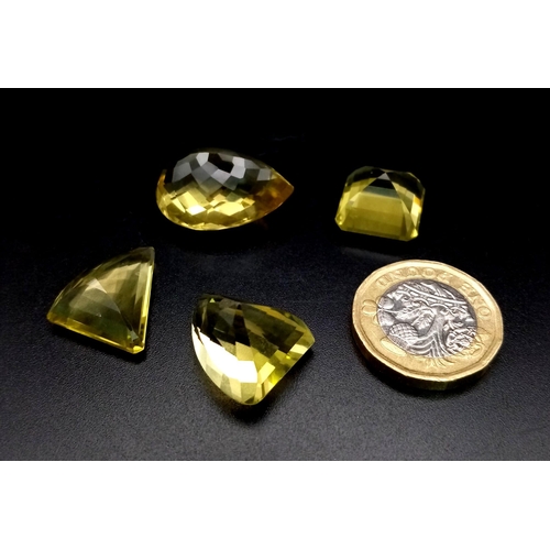 984 - A lot of 79.55 Ct Faceted Natural Lemon Quartz Gemstones