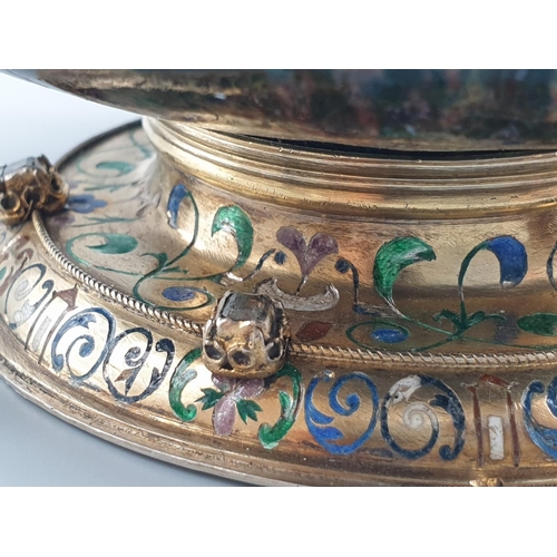 1049 - A beautifully crafted antique 19th century Austro-Hungarian silver gilt and enamel vase, c.1890.
Mar... 