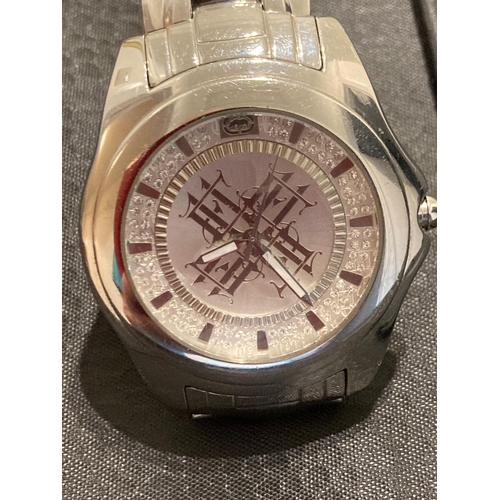 174 - Gentlemans MARK ECKO quartz wristwatch in Silver tone with matching bracelet. Full working order. Fi... 