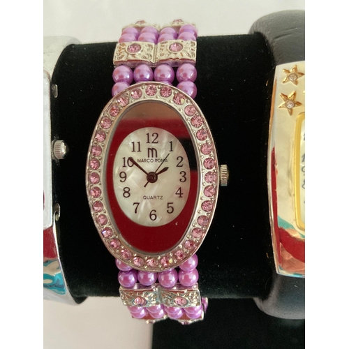 364 - 3 x ladies attractive Quartz BRACELET WATCHES to include Marco Roma,Mira and Marks  and Spencer. All... 