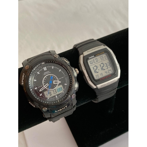 399 - 2 x DIGITAL DIVERS WATCHES . A CASIO illuminator together with an OHSEN sports watch. Both in full w... 