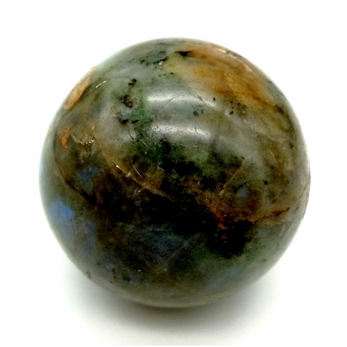 1500 - A Large Labradorite Gemstone Ball. 21cm diameter. 452g.