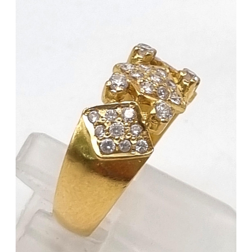 138 - A Mixed Gold Ring Lot to Include: 2 x 21k gold Stone set rings - both size N - 9.8g total weight. A ... 