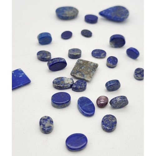 431 - A Lot of 115.80ct Lapis lazuli Cabochon Gemstones.