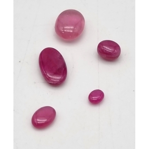 998 - A lot of 18.80 Ct Cabochon Natural Ruby Gemstones